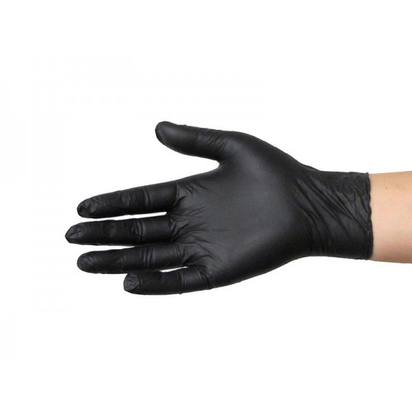 Rękawiczki nitrylowe czarne rozmiar XS
